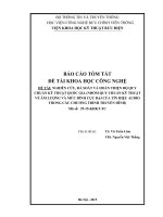Báo cáo tóm tắt đề tài khoa học và công nghệ: Nghiên cứu, rà soát và hoàn thiện bộ quy chuẩn kỹ thuật quốc gia (nhóm quy chuẩn kỹ thuật về âm lượng và mức đỉnh cực đại của tín hiệu audio