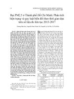 Bụi PM2.5 ở Thành phố Hồ Chí Minh: Phân tích hiện trạng và quy luật biến đổi theo thời gian dựa trên số liệu đo liên tục 2013-2017