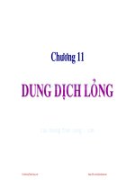 Bài giảng môn học Hóa đại cương: Chương 11 - Huỳnh Kỳ Phương Hạ