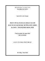Phân tích, đánh giá rơle GE l90 bảo vệ so lệch dọc đường dây 220kv ba đồn   thành phố đồng hới