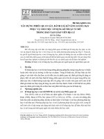 Xây dựng phiếu quan sát, đánh giá kĩ năng giảng dạy phục vụ cho việc áp dụng kĩ thuật vi mô trong đào tạo giáo viên địa lí