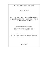 Tóm tắt Luận văn Thạc sĩ Ngân hàng: Phát triển dịch vụ ngân hàng bán lẻ tại Ngân hàng TMCP Việt Nam Tín Nghĩa