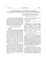 Hoạt tính sinh học của dịch chiết bằng Metanol từ một số loài cây thuộc học cúc (Asteraceae) ở tỉnh Lâm Đồng