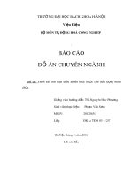 Báo cáo đồ án chuyên ngành đề tài: Thiết kế tính toán điều khiển mức nước cho đối tượng bình chứa