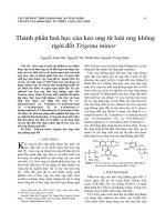 Thành phần hoá học của keo ong từ loài ong không ngòi đốt Trigona minor