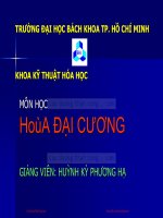Bài giảng môn học Hóa đại cương: Chương 1 - Huỳnh Kỳ Phương Hạ