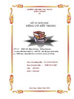 Đồ án môn học Động cơ đốt trong: Thiết kế động cơ xăng, (không tăng áp), có công suất danh nghĩa Nen = 106 KW, tốc độ quay danh nghĩa nn = 6000 rpm , dùng để trên xe Ô tô KIA carens 2.0 144