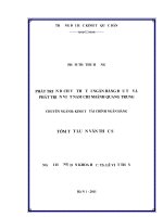 Tóm tắt Luận văn Thạc sĩ Ngân hàng: Phát triển dịch vụ thẻ tại Ngân hàng Đầu tư và Phát triển Việt Nam - Chi nhánh Quang Trung
