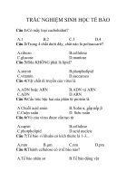 Trắc nghiệm Sinh học tế bào   đam mê sinh học