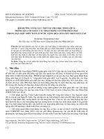 Bồi dưỡng năng lực trí tuệ cho học sinh lớp 11 thông qua tổ chức các hoạt động có tính phân bậc trong dạy học môn Toán ở nước Cộng hòa Dân chủ Nhân dân Lào