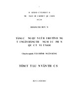 Tóm tắt Luận văn Thạc sĩ Ngân hàng: Tăng cường quản lý rủi ro tín dụng tại ngân hàng thương mại cổ phần quốc tế Việt Nam