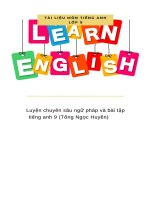 Luyện chuyên sâu ngữ pháp và bài tập tiếng anh 9