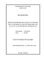 Mối quan hệ phối hợp giữa cơ quan an ninh điều tra và viện kiểm sát nhân dân trong điều tra xử lý các vụ án xâm phạm an ninh quốc gia 