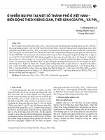 Ô nhiễm bụi PM tại một số thành phố ở Việt Nam – biến động theo không gian, thời gian của PM10 và PM2.5