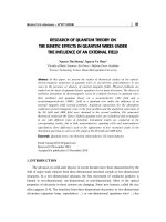 Research researchof quantum theory on the kinetic effects in quantum wires under the influence of an external field