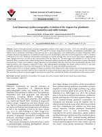 Late Quaternary paleoceanographic evolution of the Aegean Sea: planktonic foraminifera and stable isotopes