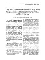 Xây dựng kịch bản mực nước biển dâng trong bối cảnh biến đổi khí hậu cho khu vực thành phố Hồ Chí Minh