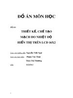 Đồ án: Thiết kế, chế tạo mạch đo nhiệt độ hiển thị trên LCD 16X2