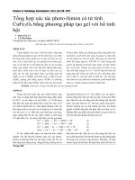 Tổng hợp xúc tác photo-fenton có từ tính CuFe2O4 bằng phương pháp tạo gel với hồ tinh bột