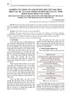 Nghiên cứu nhân tố ảnh hưởng đến tiến độ thực hiện các dự án giao thông đường bộ tại các tỉnh Đồng bằng sông Cửu Long