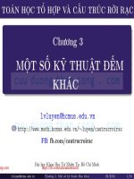 Bài giảng Toán học tổ hợp và cấu trúc rời rạc: Chương 3 - Lê Văn Luyện