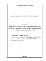 Báo cáo kết quả nghiên cứu đề tài cấp cơ sở: Thực trạng chăm sóc, điều trị dự phòng và một số yếu tố liên quan đến lây truyền HIV từ mẹ sang con tại Bắc Ninh, giai đoạn 2007 2010