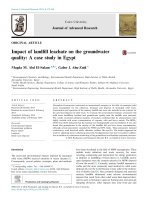 Impact of landfill leachate on the groundwater quality: A case study in Egypt
