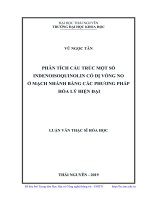 Phân tích cấu trúc một số Indenoisoquinolin có dị vòng No ở mạch nhánh bằng các phương pháp hóa lý hiện đại (Luận văn thạc sĩ)