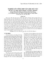 Nghiên cứu tổng hợp vật liệu xúc tác để xử lý khí thải động cơ đốt trong