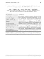 Đánh giá hiệu quả hợp tác công - tư trong hoạt động quản lý chất thải rắn tại Thành phố Hồ Chí Minh