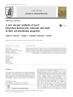 A new one-pot synthesis of novel hetarylazo-heterocyclic colorants and study of their solvatochromic properties