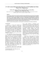 UV-LED assisted ethanol sensing properties of NiO modified ZnO thick film at low temperatures