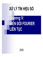 Bài giảng Xử lý tín hiệu số: Chương 5 - Lê Vũ Hà