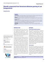 Phenolic compounds from Pamotrema dilatatum growing in Lam Dong province