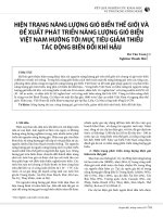 Hiện trạng năng lượng gió biển thế giới và đề xuất phát triển năng lượng gió biển Việt Nam hướng tới mục tiêu giảm thiểu tác động biến đổi khí hậu