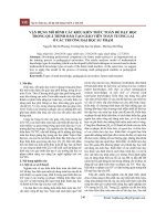 Vận dụng mô hình các kiểu kiến thức toán để dạy học trong quá trình đào tạo giáo viên toán tương lai ở các trường đại học sư phạm