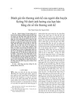 Đánh giá tổn thương sinh kế của người dân huyện Krông Nô dưới ảnh hưởng của hạn hán bằng chỉ số tổn thương sinh kế