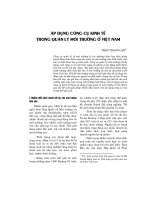 Áp dụng công cụ quản lý kinh tế trong quản lý môi trường ở Việt Nam