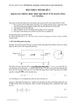 Bài thực hành môn học Mô hình hóa, mô phỏng và tối ưu hóa các quá trình hóa học - Bài thực hành số 3: Khảo sát động học một hệ phản ứng dạng ống lý tưởng