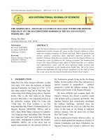 The geopolitics - military factors of Chau Doc within the defense strategy on the southwestern border of The Nguyen dynasty period 1802 – 1867