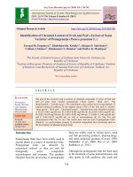 Identification of chemical content of fruit and peel’s extract of some varieties’ of pomegranate (Punica granatum L.)