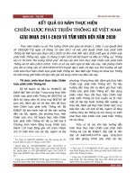 Kết quả 3 năm thực hiện Chiến lược phát triển Thống kê Việt Nam giai đoạn 2011-2020 và tầm nhìn đến năm 2030