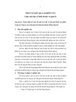 Tóm tắt Luận văn Thạc sĩ Quản trị kinh doanh: Hoàn thiện kế toán chi phí sản xuất và tính giá thành sản phẩm trong các Công ty sản xuất gạch trên địa bàn Huyện Hưng Nguyên