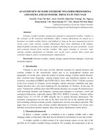 An overview of some extreme weather phenomena and socio and economic impacts in Viet Nam