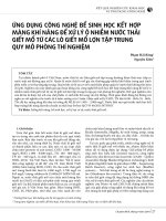Ứng dụng công nghệ bể sinh học kết hợp màng khí nâng để xử lý ô nhiễm nước thải giết mổ từ các lò giết mổ lợn tập trung quy mô phòng thí nghiệm