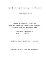 Luận văn Thạc sĩ Kinh doanh và quản lý: Mở rộng tín dụng của các chi nhánh NHNo&PTNT tại huyện Điện Bàn, tỉnh Quảng Nam