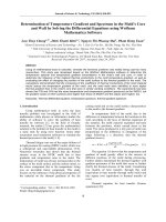 Determination of temperature gradient and spectrum in the mold’s core and wall by solving the differential equations using Wolfram Mathematica software