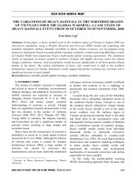 The variations of heavy rainfall in the northern region of Vietnam under the global warming: A case study of heavy rainfall event from 30 october to 05 november, 2008