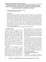 Remote sensing and gis application on forest cover change detection in Kim Tien commune, Kim Boi district, Hoa Binh province from 1995 to 2018