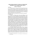 Speciation of heavy metals in bottom sediments of Karra river, Nepal
